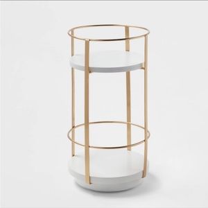 10”X5.7” Round Metal Countertop Turntable -Brass